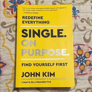 Single. On Purpose. by John Kim - Bright Yellow Paperback